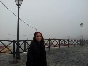 Me in what looks every inch a ghost town