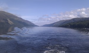 Powering through Loch Ness - peacefully of course